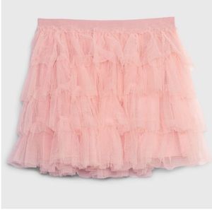 Gap & Love Shack Fancy Pink Tulle Flippy Skirt